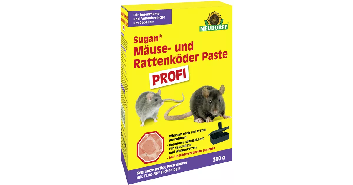Sugan Mäuse- und RattenKöder Paste PROFI, Neudorff - GartenBaumschule Becker
