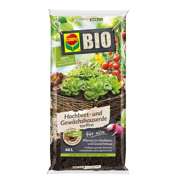 Compo BIO Hochbeet- und Gewächshauserde 